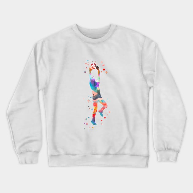 Volleyball girl Crewneck Sweatshirt by RosaliArt